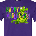 thumbnail image 4 of Inktastic Happy Mardi Gras Cute Alligator with Beads T-Shirt, 4 of 5