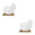 thumbnail image 2 of Inteprter Espejo de maquillaje irregular Espejo de escritorio acrílico decorativo con base de Herramienta de belleza cosmética, estilo gordo para Frijoles 2piezas Inteprter CBP147839, 2 of 6