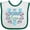 White and Green, variant on Inktastic My Nonna Loves Me with Flowers and Hearts Boys or Girls Baby Bib