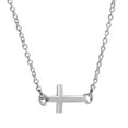 thumbnail image 6 of AeraVida Simply Sideways Faithful Gray Cross Charm Sterling Silver Necklace | Sideways Horizontal Cross Symbol Necklace | Unisex Cross Symbol Necklace | Christian Necklace Accessories, 6 of 6