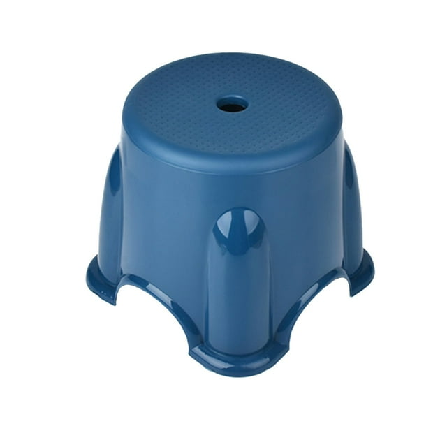 Plastic Stool 8.3 in x 8.3 in x 5.9 in Compact Stackable Household Step Stool for Bathroom Kitchen Camping