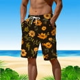 thumbnail image 2 of AOMPMSDX Male Summer Digital 3D Printed Shorts Elasticated Waisted Beach Pants Black L, 2 of 5