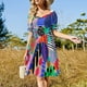 thumbnail image 4 of Vestido de manga corta Space Garden, vestidos elegantes para mujer, vestido de fiesta., 4 of 7