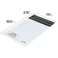 thumbnail image 2 of HouseLabels 7.5x10.5 Inch (Size #2) 200 Pcs Strong, Tearproof White Returnable Poly Mailers with Suffocation Warning and a Second Adhesive Strip which Creates a New Closure for Return Shipping, 2 of 9