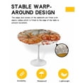 thumbnail image 2 of nqOlkjepod Orange White Pumpkins Fall Round Tablecloth, Fitted Table Cover with Elastic for 45"-54" Round Tables, Maple Leaf Harvest Rustic Table Cloth Outdoor Dinning Party Waterproof Tablecloths, 2 of 6