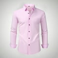 thumbnail image 2 of QATAINLAV Men's Stretch Wrinkle Free Dress Shirts Slim Fit Long Sleeve Button Down Shirt Wedding Prom Formal Tops Business Casual Outfits Pink M Ofertas en Walmart, 2 of 6