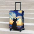 thumbnail image 4 of Cauagu Cat Under Starry Skies Print Travel Luggage Cover,Travel Dust-proof Suitcase Cover Softside Suitcase Protector for 18-32inch,Not Included Suitcase, 4 of 8