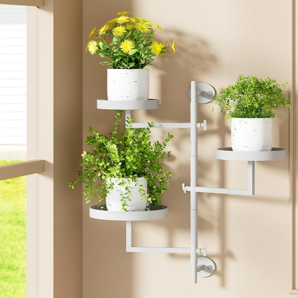 Plant Holder Indoor Rotating Window Plants Shelves Metal Wall Plant Stand Wall Planters for Indoor Plants for Outdoor Patio