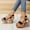 Black, variant on AXXD Green Sandals for Women Clearance Under $10 New Summer Thick Sole Shoes One Button Peep-toe Sandals