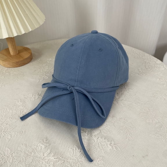 SikaFu Korean Hat, Versatile For Women In Spring And Summer, Bow Baseball Hat, Korean Version, Breathable, Sun Shading, Small Face, Soft Top Duckbill Hat