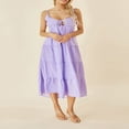 thumbnail image 2 of Solid Spaghetti Strap Midi Cami Dress for Women - Perfect for Parties and Beach, 2 of 9