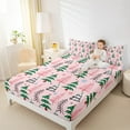 thumbnail image 4 of Feelyou Kids Christmas Full Size Sheets, Cartoon Xmas Tree Bed Sheets, Cartoon Snowflake Print Sheet Sets, Ultra Soft Home Decor, 4 Pieces, 4 of 7