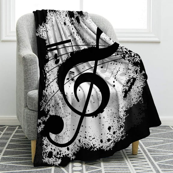 Music Note Gifts Blanket for Women Men, Music Gifts Throw Blankets for Teacher Adult Kids Girls Boys Music Lovers, Christmas Birthday Valentine''s Day Music Decor Gifts for Home Bed Couch