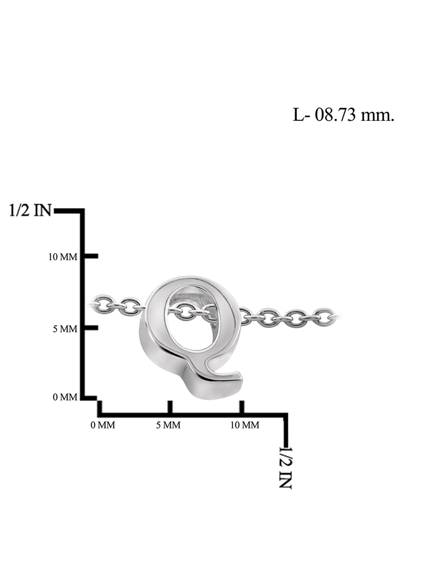 JewelersClub Sterling Silver Minimalist Initial Charm Bracelet
