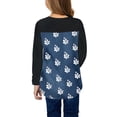 thumbnail image 2 of SYNPOS 4-13Y Child Girls V Neck Long Sleeve Loose Floral T-shirts Tunic Tops, 2 of 3