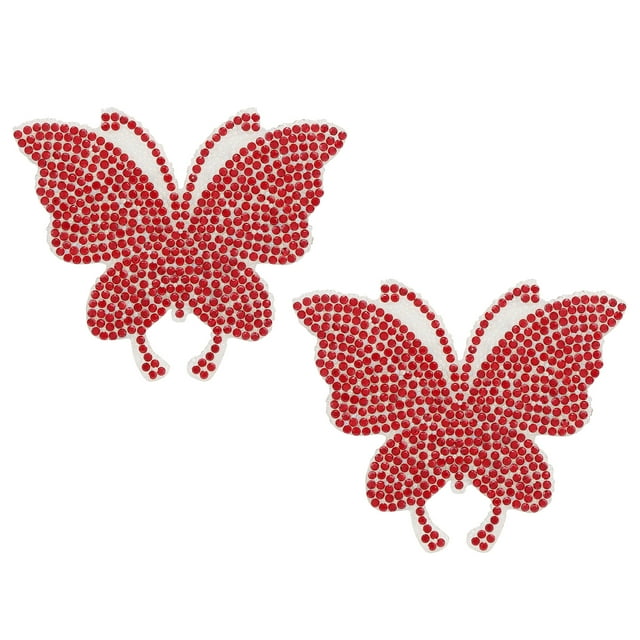 Clothes Patch, Clothing Paste Accessories Glass Drill for Automobile Computer AB Color,Red