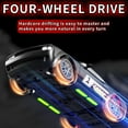 thumbnail image 2 of 1/20 Scale Black Remote Control Drift Car - Dual Battery Version, 2.4GHz Brushed Motor, 500mAh Rechargeable, Perfect for Flat Terrain, Includes Extra Drift Wheels & Roadblocks, 2 of 6