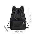 thumbnail image 2 of Drawstring Backpack Nylon Large Capacity, Lightweight Outdoor Sports Travel Backpack, Versatile Cinch Top Bag with Dry-Wet Separation for Swimming, Gym, Camping, and Hiking, 2 of 6