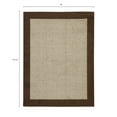 thumbnail image 3 of Mainstays Farmhouse Faux Sisal Olefin Brown Border Indoor Area Rug, 4'x5'4", 3 of 9