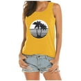 thumbnail image 4 of Hpapadks Womens Tankini Tops Sleeveless Printed Tanks Loose Fit Running Athletic Shirts Camisole Tops for Women Yellow M, 4 of 4
