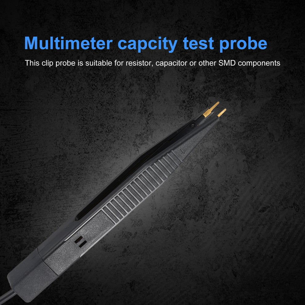Multimeter Test Leads Tester Pen SMD Test Probe Lead Tweezers LCR Testing Tool 