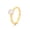 Gold White, variant on Four Claw Full Starry Ring for Women Titanium Steel Inlaid Cut Zircon Engagement Jewelry Circle Silver White Size 8