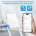 thumbnail image 4 of Extensor WiFi Suirraze 2025, amplificador de señal de 1,2 Gbps, 1280 pies cuadrados, 4 of 6