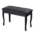 thumbnail image 6 of Topbuy PU Leather Piano Bench Solid Wood Padded Double Duet Keyboard Seat w/ Storage Box Black, 6 of 7