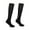 black, variant on LYMAYTER S-2XL 1PC Women Zipper Compression Socks Casual Knee High Support Socks for Running Cycling