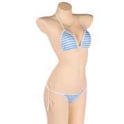 Vividxx Women's Bikini Sets Womens Micro Tanning Bikini Set Tiny Bra Thong Panty Bottom Extreme Swimsuit Summer Comfortable Vacation Beachwear