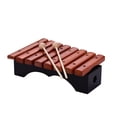 thumbnail image 3 of Xilófono de madera para niños con 8 tonos, ideal para estimulación temprana y aprendizaje musical, base curva y teclas marrones, incluye baquetas de madera., 3 of 6