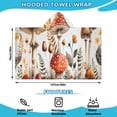 thumbnail image 2 of Red Mushroom Flower White Pattern Hooded Bath Towel，50"x30" for Ages 3 To 12 Kids, Quick Dry Lightweight Soft Microfiber Hood Beach Towel Cover Up for Kids, 2 of 7