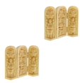 thumbnail image 4 of Bewildely Buddha Statue Carved Locker Box Sculpture Decoration Boxwood Made of Estilo 3 2Conjunto, 4 of 6