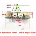 thumbnail image 1 of Fokuz USB Front 2 Computer Mic USB PC Audio 68CM Panel Port Case Earphone, 1 of 6