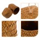 thumbnail image 4 of Cesta de flores pequeña de algas marinas tejida a mano, cesta de almacenamiento con tapa, caja pequeña de algas marinas, 4 of 8