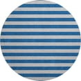 thumbnail image 2 of Addison Rugs Mayfield Washable Transitional Stripes Blue Round Rug, 8' x 8', 2 of 5