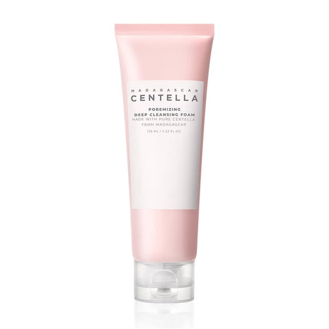 Clean Madagascar Centella Poremizing Deep Cleansing Foam 125ml, Remove Pore-Clogging Debris