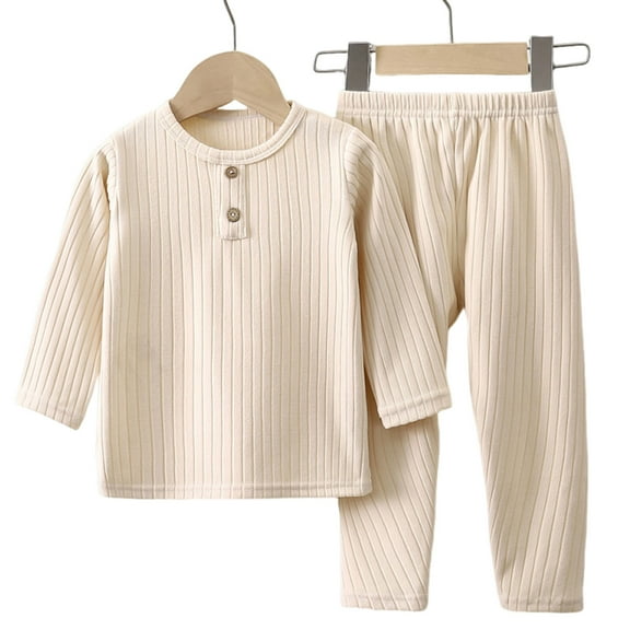 Boys Long Sleeve Shirt and Pants Set Soft Cotton Blend Casual Playwear for Toddlers and Kids