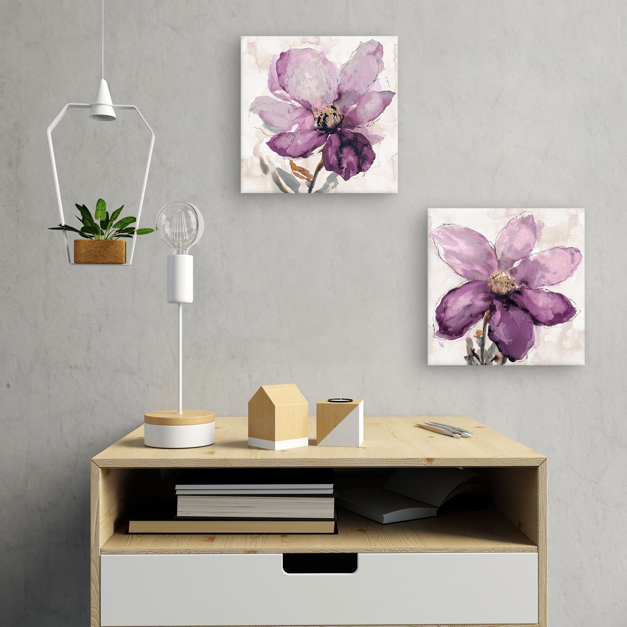 Floral Wash I & II by Tania Bello Set of Canvas Art Prints