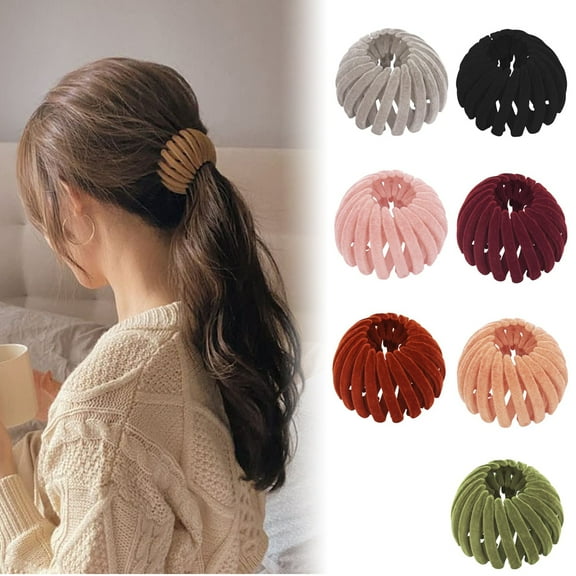OHOB-COOL Bird Nest Hair Clips 7PCS – Velvet Magic Hair Accessories for Women