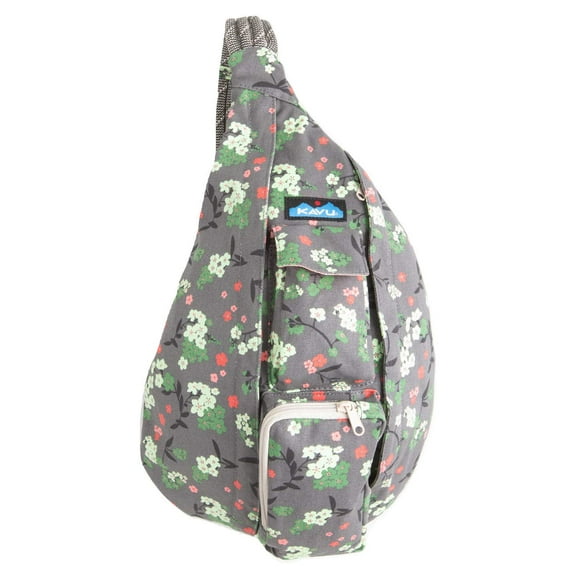 KAVU Rope Bag - Compact Lightweight Crossbody Sling - Forest Blossom