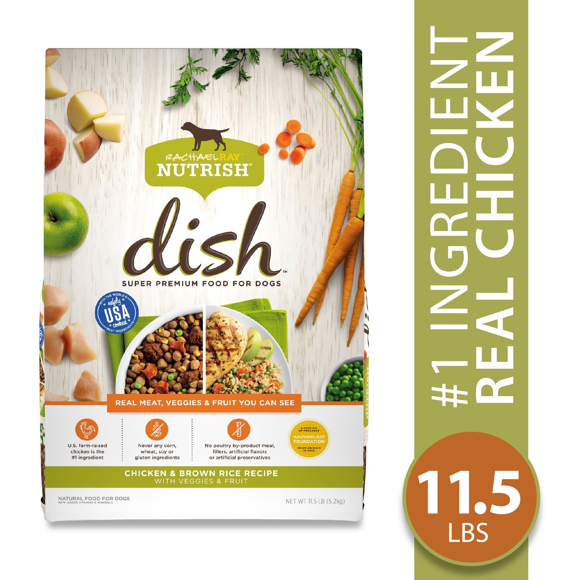 Rachael Ray Nutrish DISH Natural Dry Dog Food, Chicken & Brown Rice