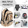 thumbnail image 4 of Yspwyqan Daisy Flower Capybara Kids Backpack Set for Travel, with Lunch Box Water Bottle Bag, Lightweight Large Capacity Multi-Pocket Bags for Back to School Gifts, 4 of 7