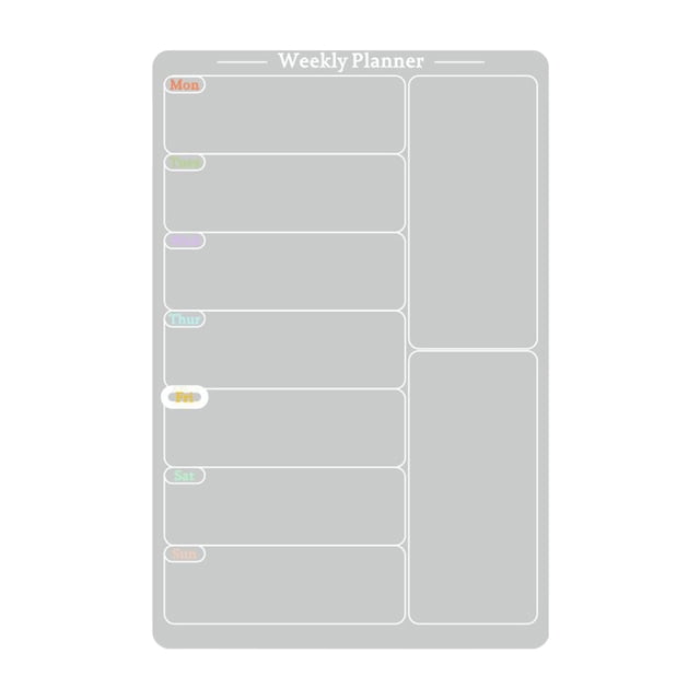 Calendario Magnético Acrílico FLhrweasw con 6 Bolígrafos Colores Tablero Planificador Transparente