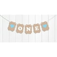 thumbnail image 5 of Inkdotpot Pre-Assembled Rustic Kraft Bunting Flags Birthday Bunting Wall Decor One Birthday Banner DIY Party Supplies, 5 of 8