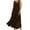 Coffee, variant on Xunlbb Solid Long Dresses for Women Ladies Lightweight Max Dress with Round Neck Sleeveless Breathable Dress Side Key Pockets Summer Vacation Beach Fashion Plus Size