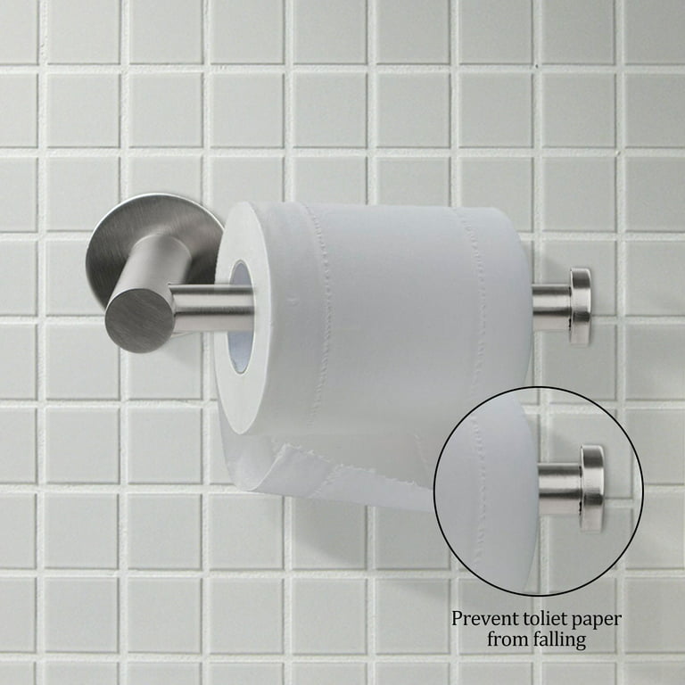 Toilet Paper Holder Bathroom Tissue Roll Holder SUS304 Stainless Steel Washroom TP Holder Half Open Wall Mounted (Polished Steel, 1)