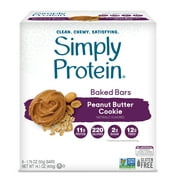 Simply Protein Baked Bar, Peanut Butter Cookie, 11g Protein, 8 Ct