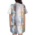 thumbnail image 3 of Picia The Cat Looks in the Mirror Pajamas Sets for Women Soft Short-Sleeved Pjs with Lounge Shorts Two Piece Sleepwear-Small, 3 of 9
