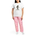 thumbnail image 4 of CafePress - I Believe In The Bigfoot Women's Light Pajamas - Women's Short Sleeve Print T-Shirt and Pants Light Cotton Pajama Set, 4 of 7